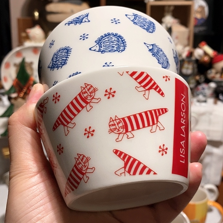二个一起米饭碗………