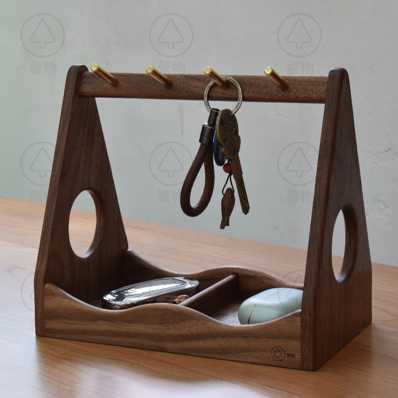 双格钥匙架【慕物】钥匙首饰手串玄关置物架收纳盒门口钥匙存放神器