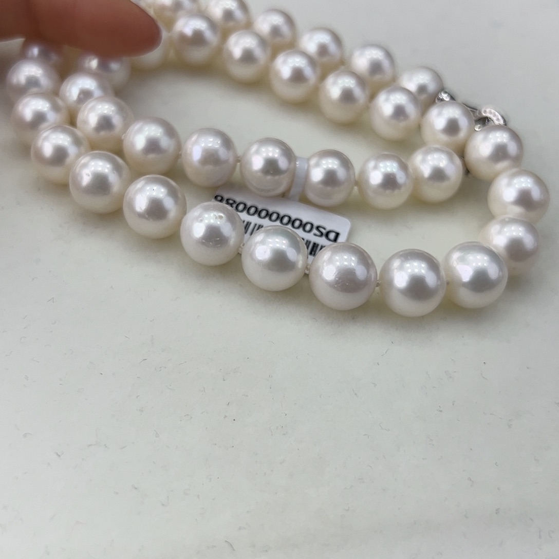 淡水珍珠颈饰银S925镶嵌➕11-12高品澳白光
