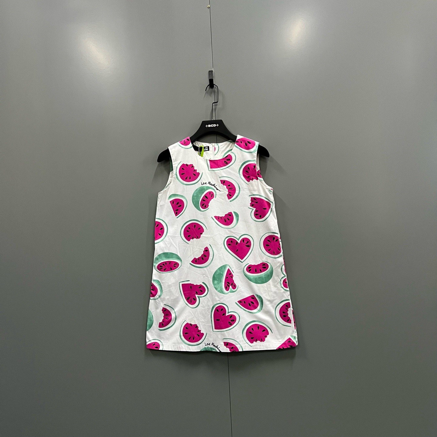 95新 Moschino/莫斯奇诺 zz9 西瓜满印无袖连衣裙 36码/608738