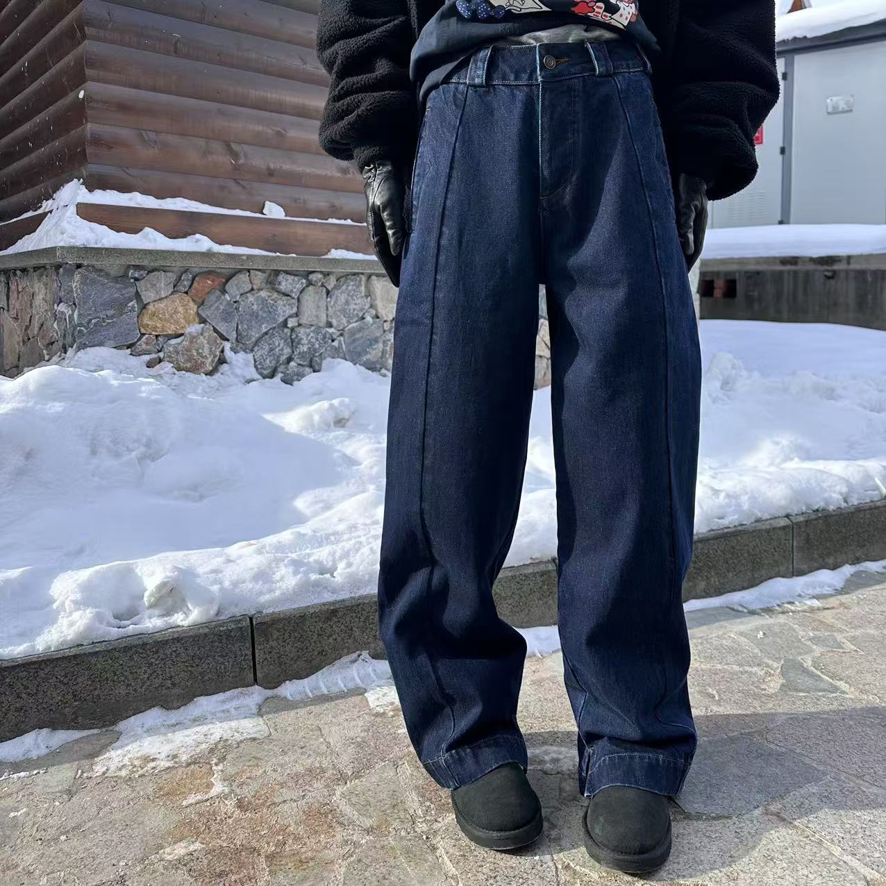 【欣欣专属】四点原色牛 精纺棉时尚原色直筒牛仔裤 FW1N2618