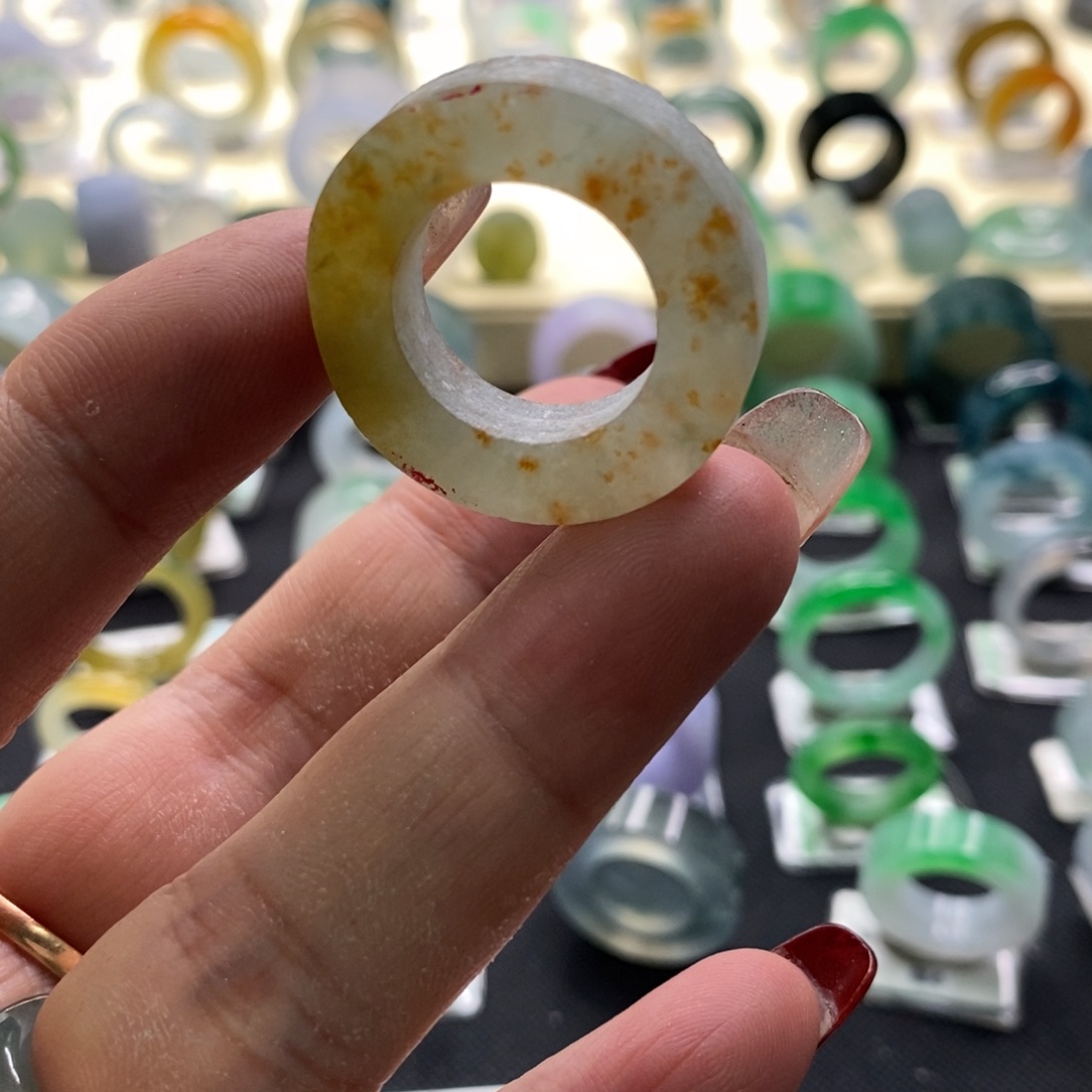 定制翡翠未镶嵌翡翠戒指15-27