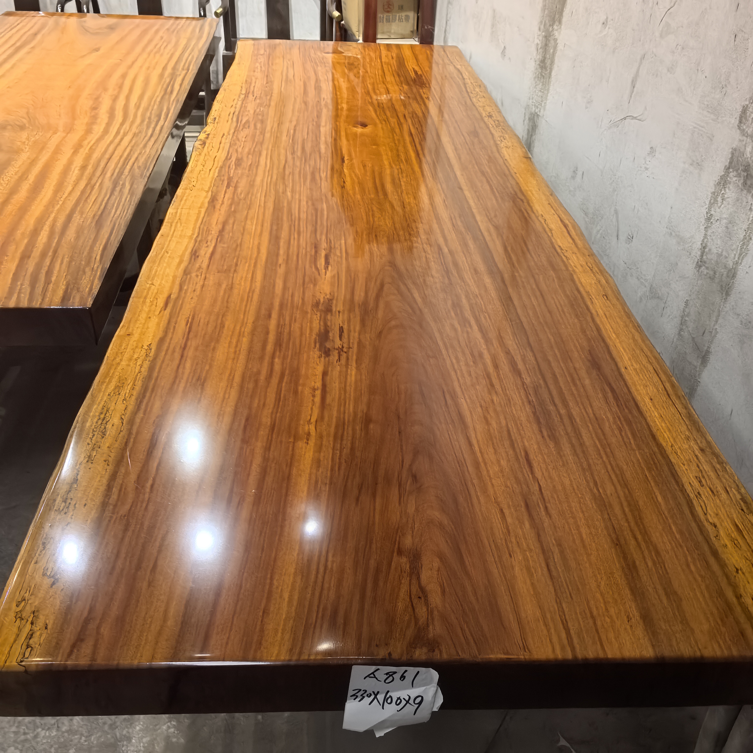 刚果原木整切大板桌茶桌办公桌自然之美整木整切定金链接