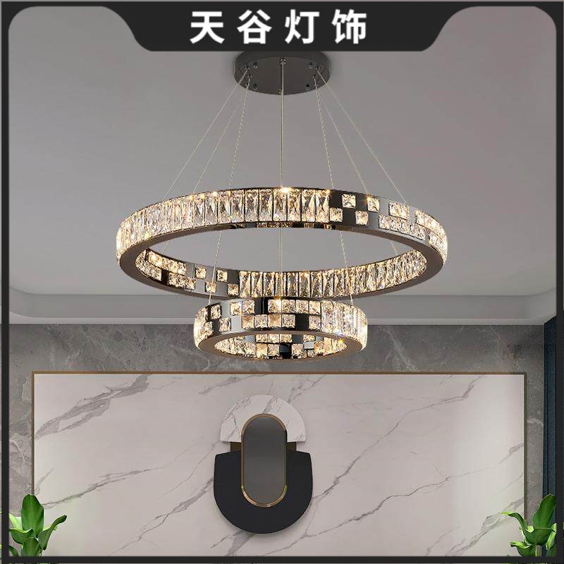 客厅现代简约大气北欧轻奢饭桌灯具网红新款吧台餐厅中山灯具