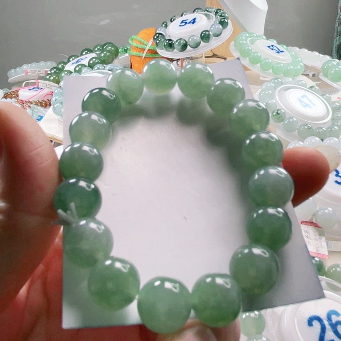 翡翠未镶嵌手链手串12+