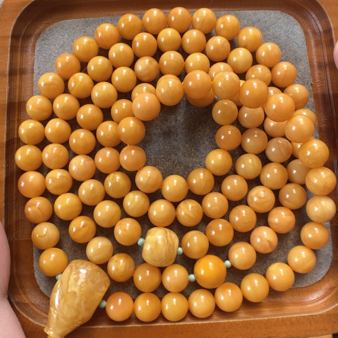 未镶嵌项链蜜蜡108