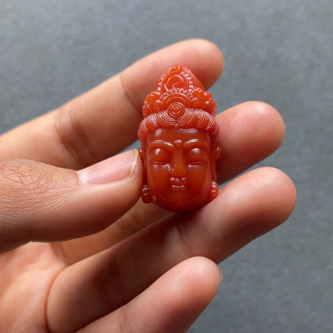 南红玛瑙配饰未镶嵌观音