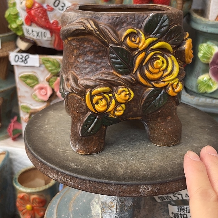 粗陶材质多肉花盆
