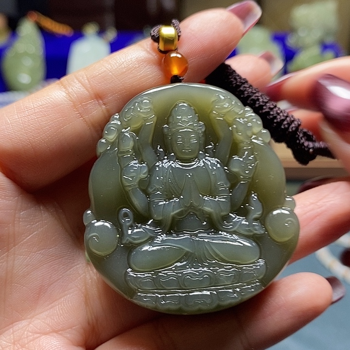 和田玉未镶嵌挂件