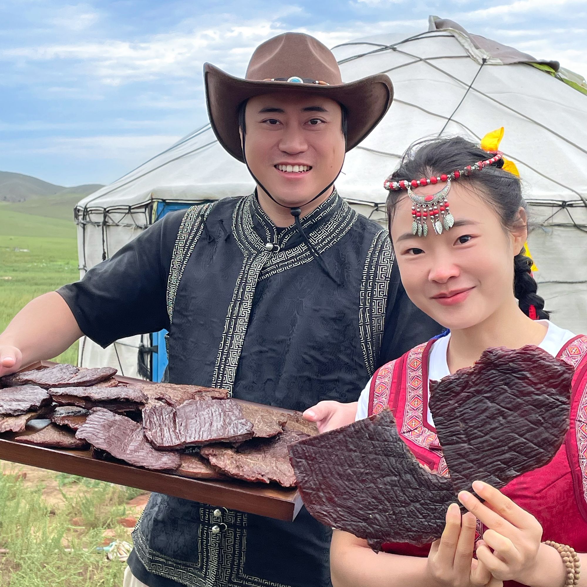 【老粉回购两斤装】内蒙风干牛肉干原切大片鲜牛肉休闲零食高蛋白