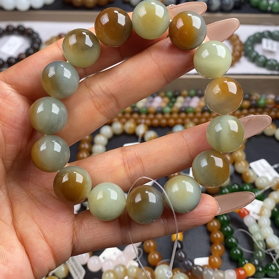 和田玉手串未镶嵌14