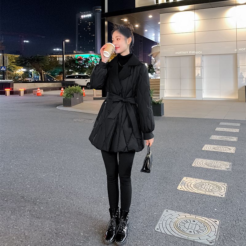 小香风显高小个子可穿黑色爆款棉服外套女装收腰显瘦修身冬季新款