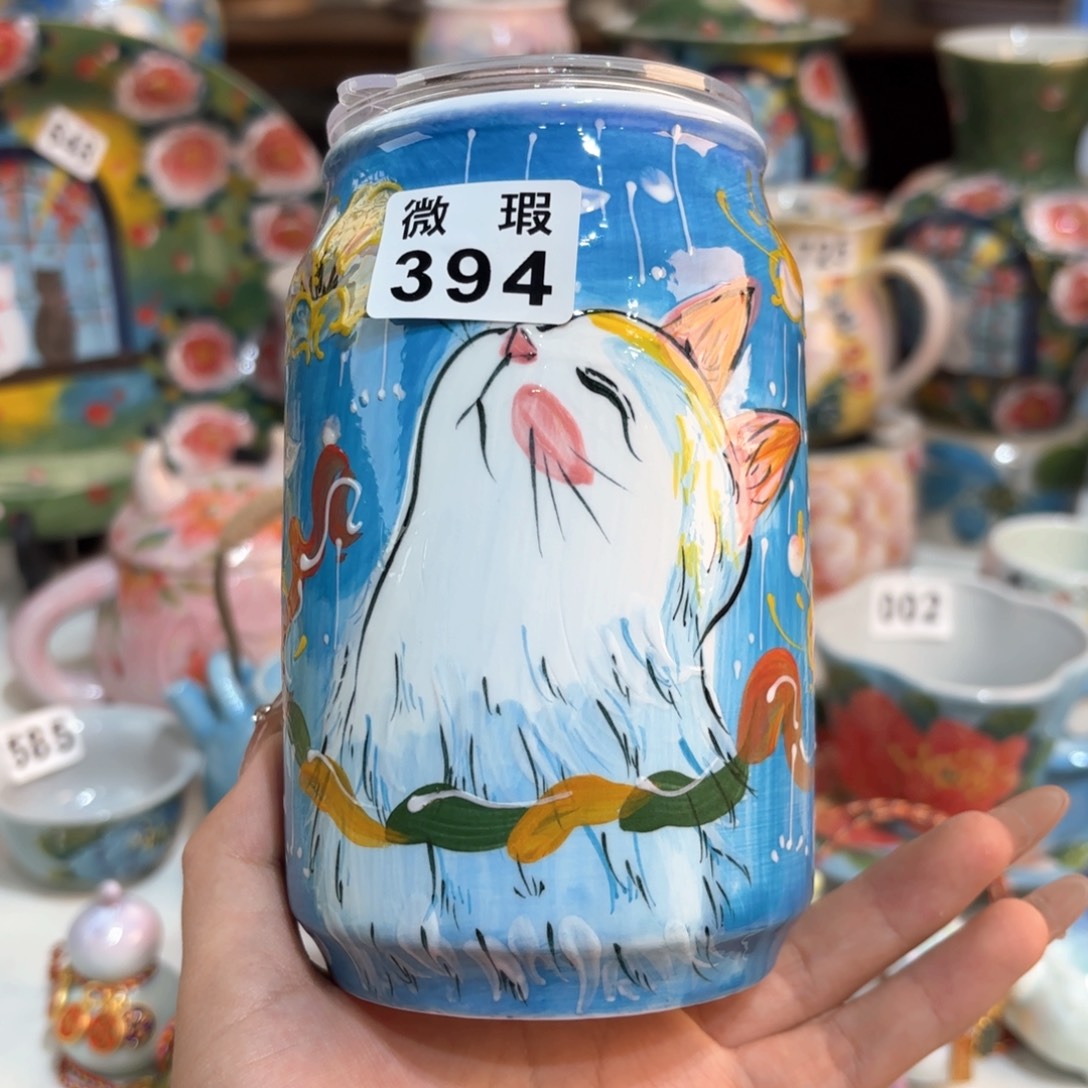 景德镇手绘高温釉下彩陶瓷茶具