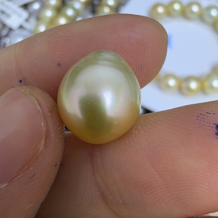 宸***麻海水珍珠银S925镶嵌颈饰