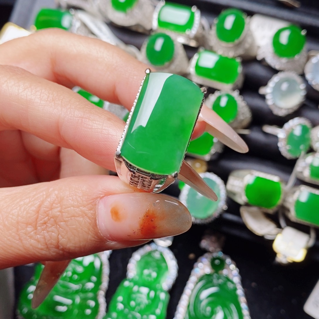 未镶嵌戒指翡翠天然翡翠正品