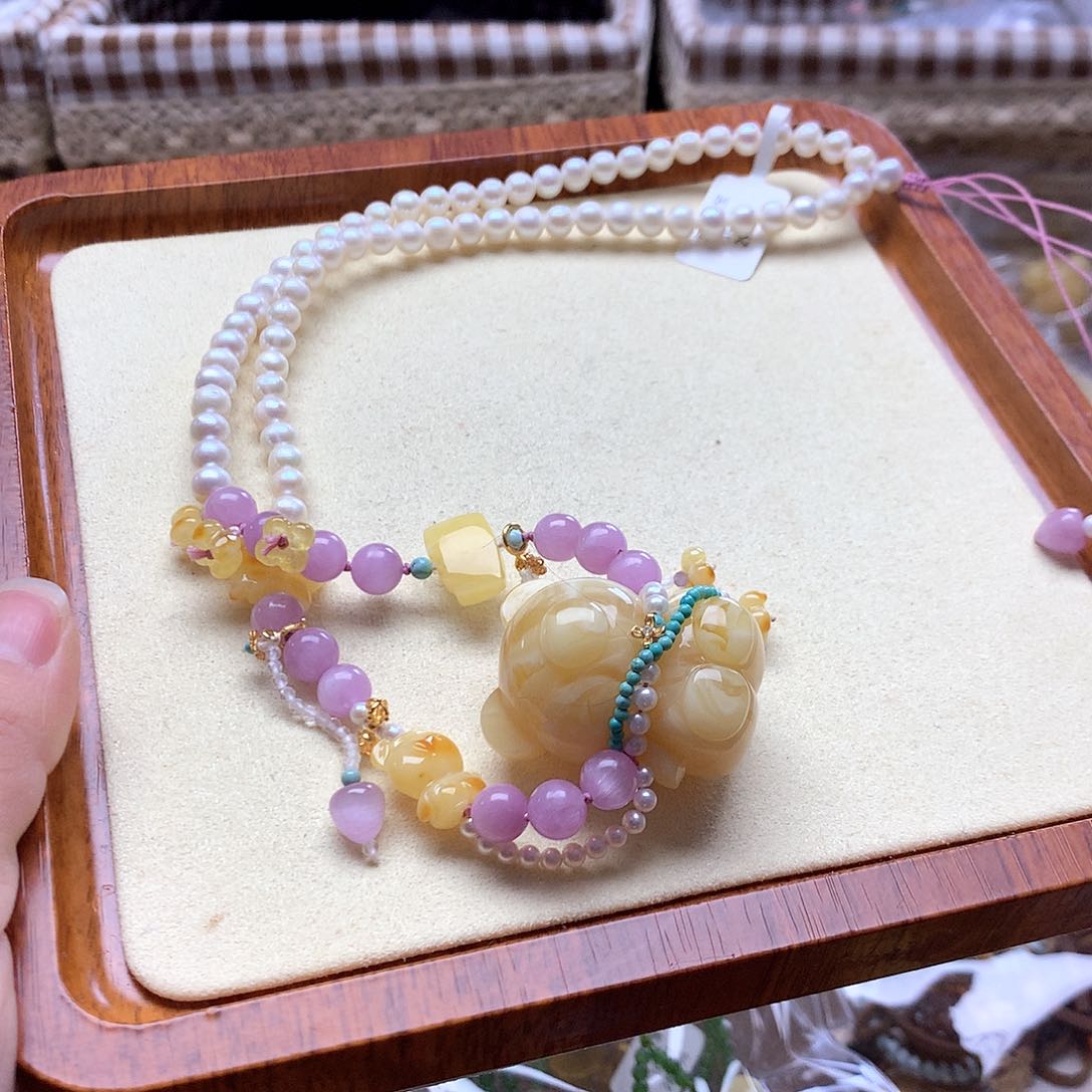 蜜蜡颈饰未镶嵌11111111