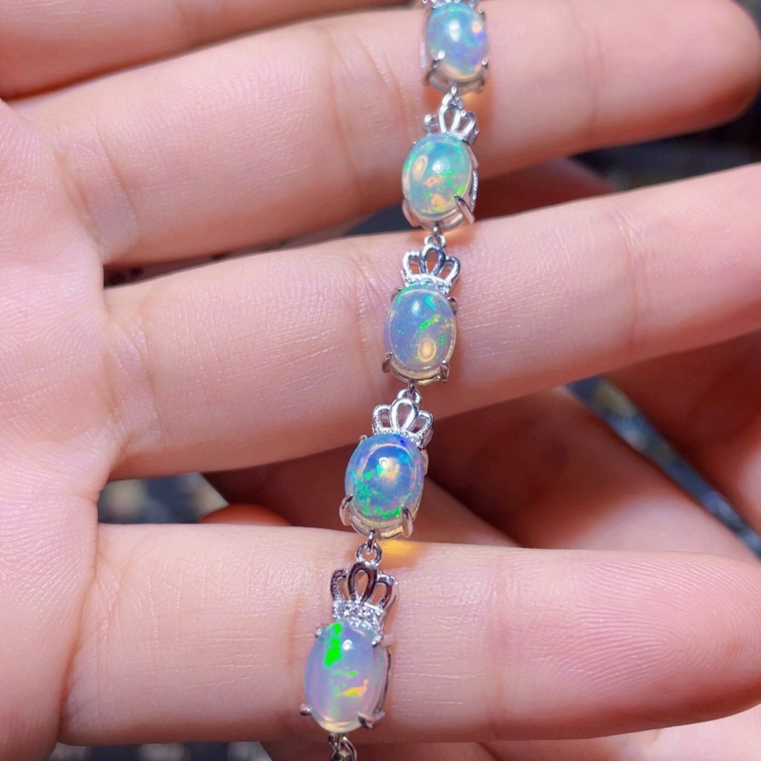 欧泊手链）银S925镶嵌