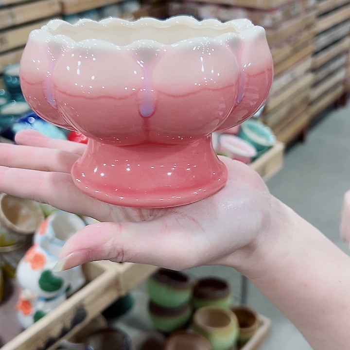 有孔.凑满10元发货多肉陶瓷花盆！