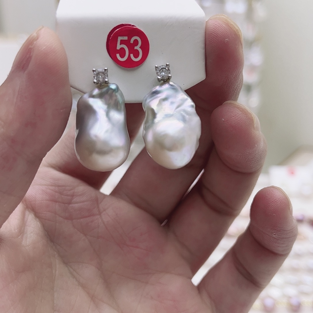 淡水珍珠银S925镶嵌颈饰梅*~