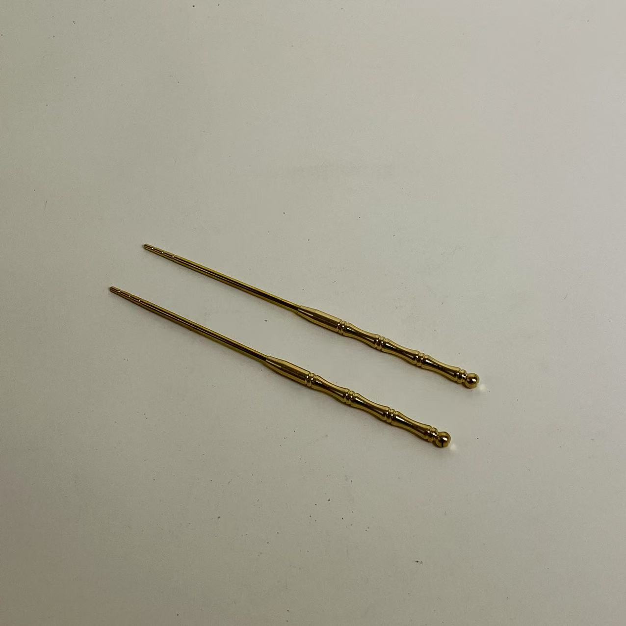 香篆黄铜香筷一付