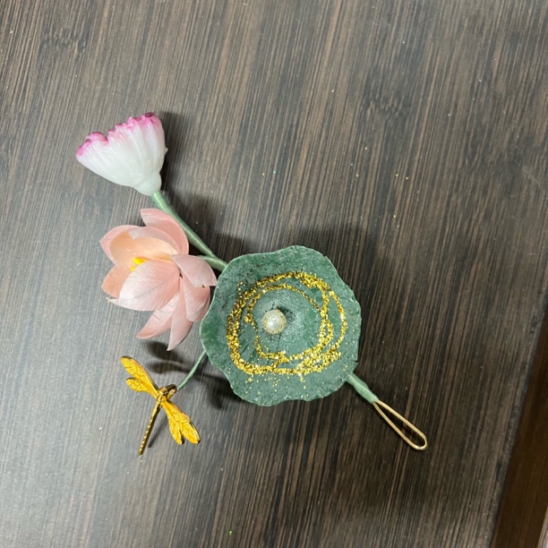 曲池荷春亦归古风发饰发簪 手工制作默认微瑕