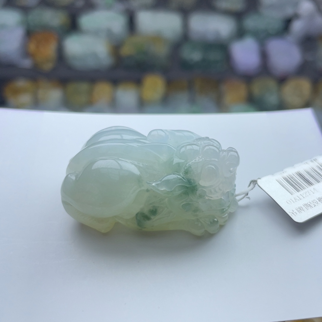 翡翠颈饰未镶嵌奋****鸟貔貅