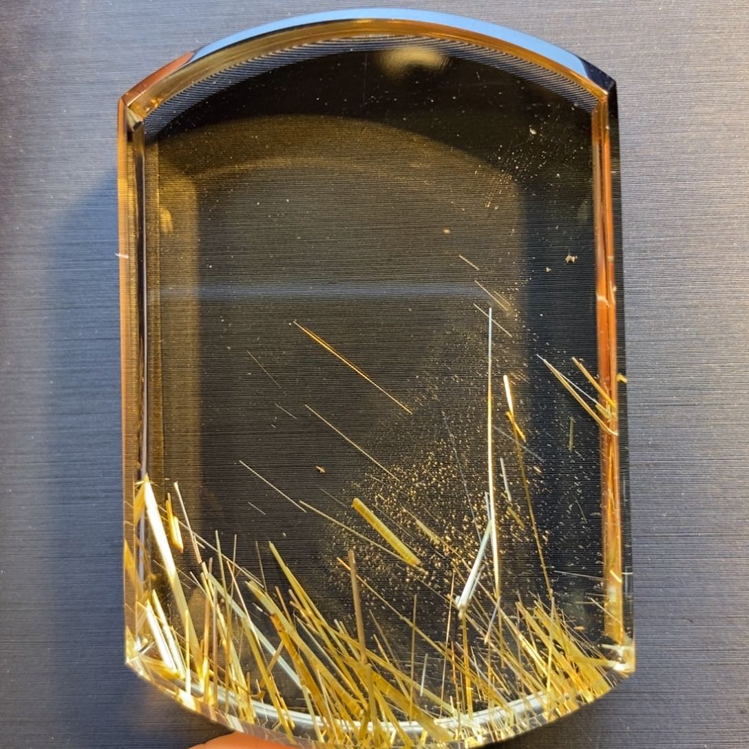 水晶颈饰未镶嵌钛金聚宝盆大无事牌