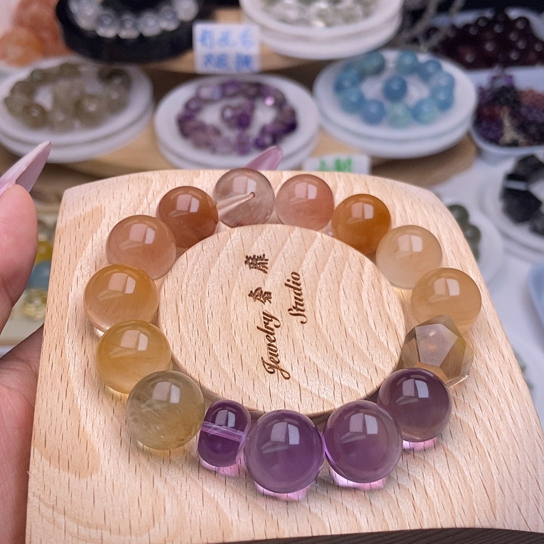 ღ***?未镶嵌水晶手链定制打孔不退换