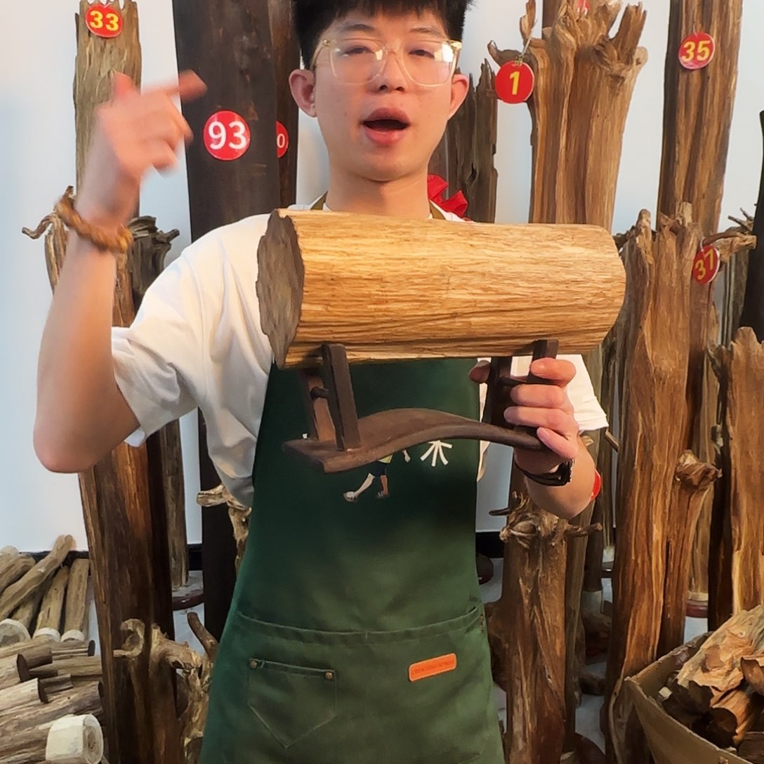 沉香摆件天然沉香原木摆件➕底座