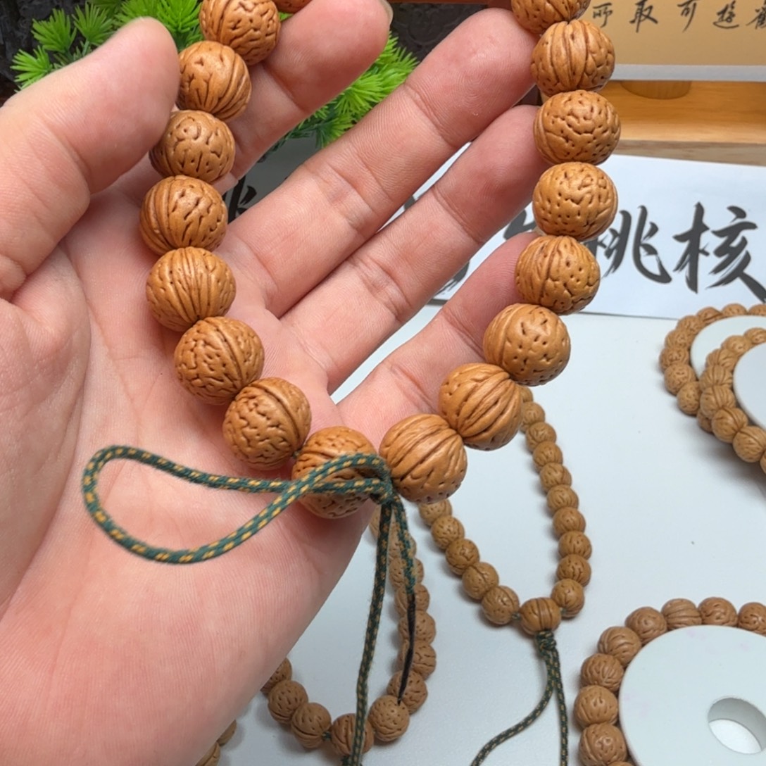 明***聊桃核手串桃核16野生