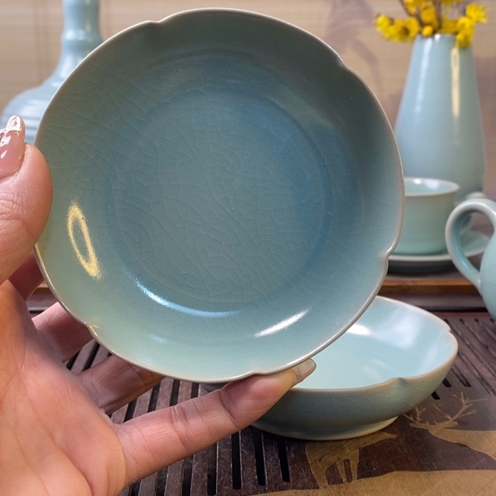 原产地汝瓷葵口一