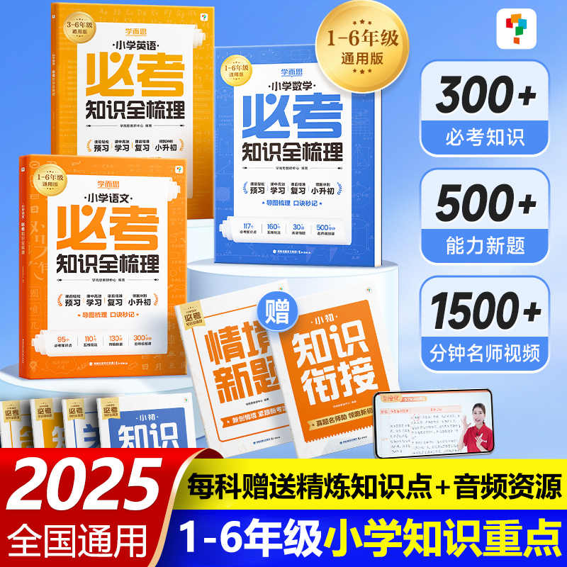 学而思小学必考知识全梳理大盘点六年级小升初总复习人教版通用