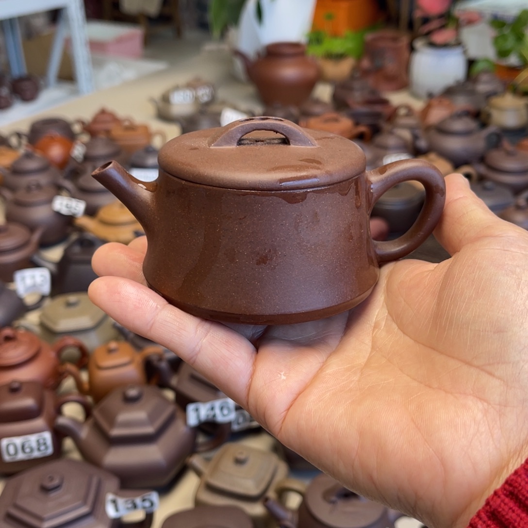 茶壶紫砂微瑕云柱120毫升