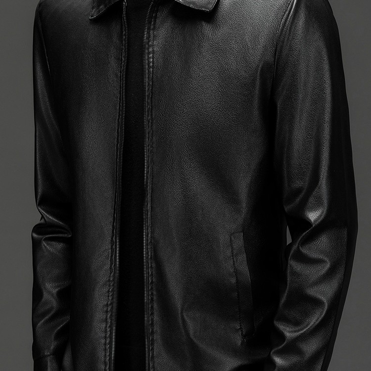时尚潮流男士真皮皮衣