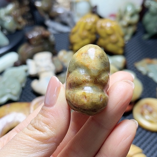 白玉菩提吊坠摆件
