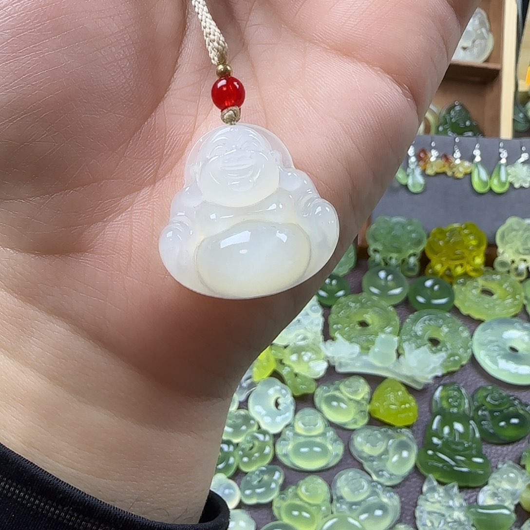 蛇纹石玉未镶嵌岫玉吊坠