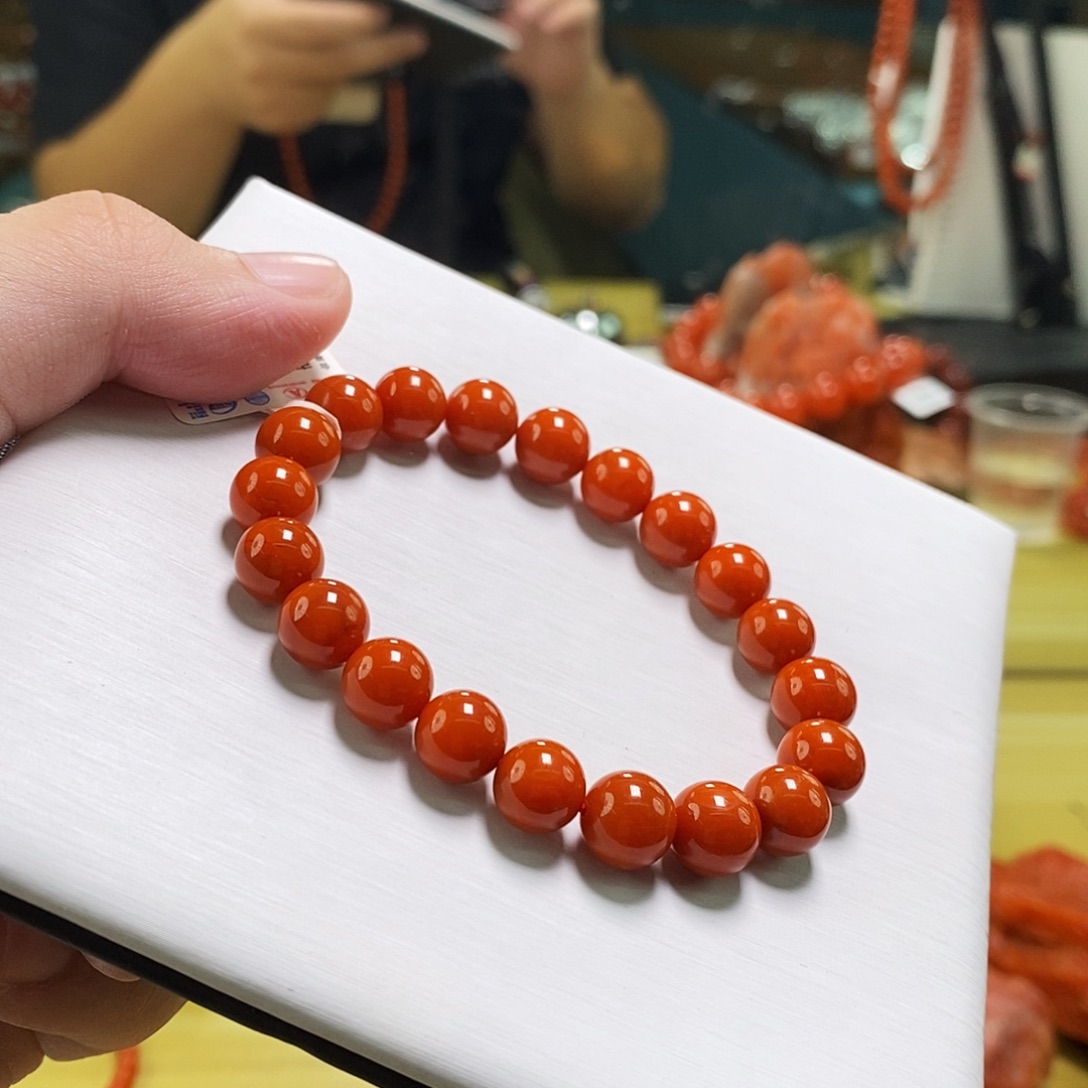 南红玛瑙未镶嵌手链