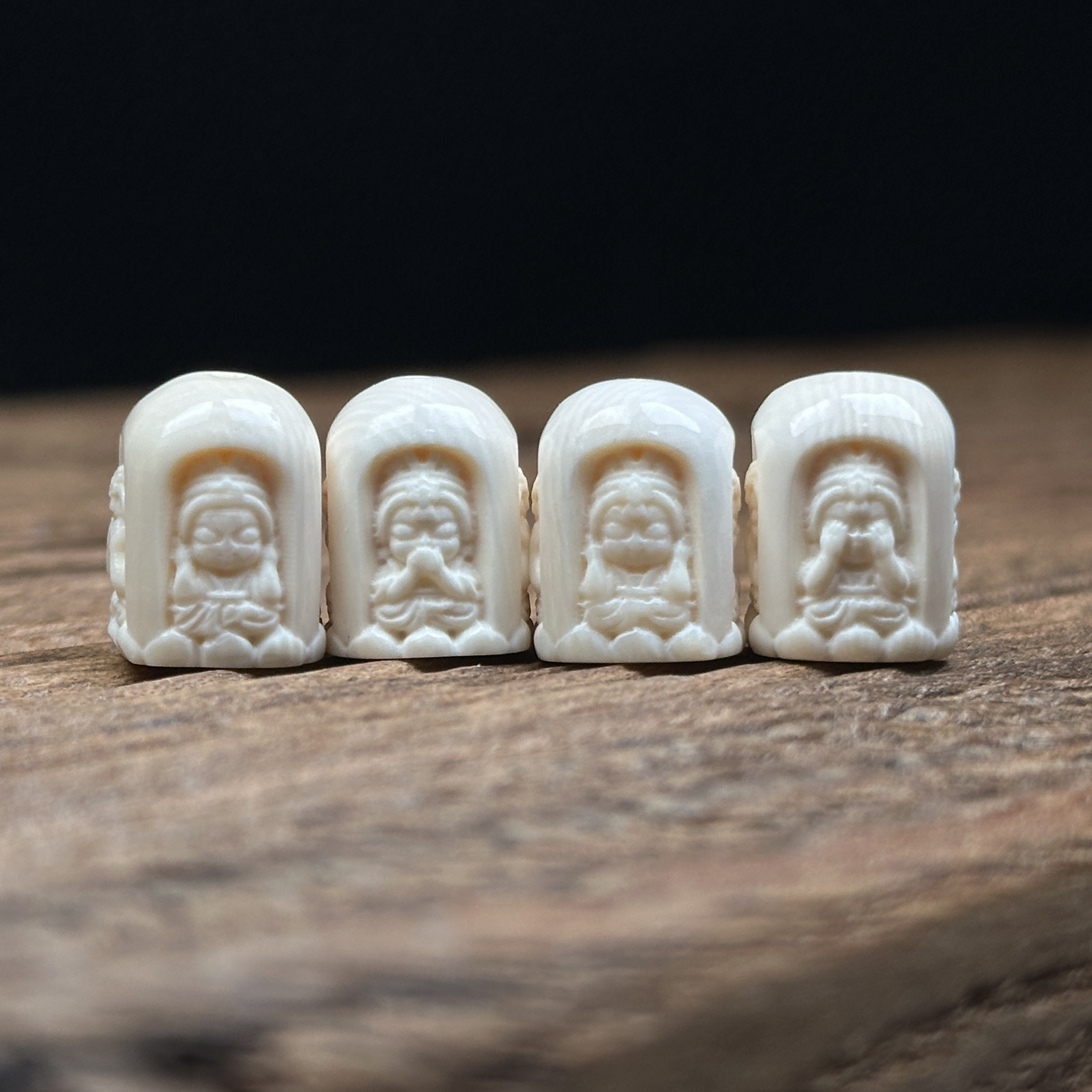 A095天然猛犸牙 四不扎基配饰11×14mm随机一个 支持鉴定假一罚四