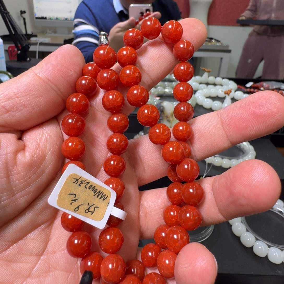 南红玛瑙手链合金
