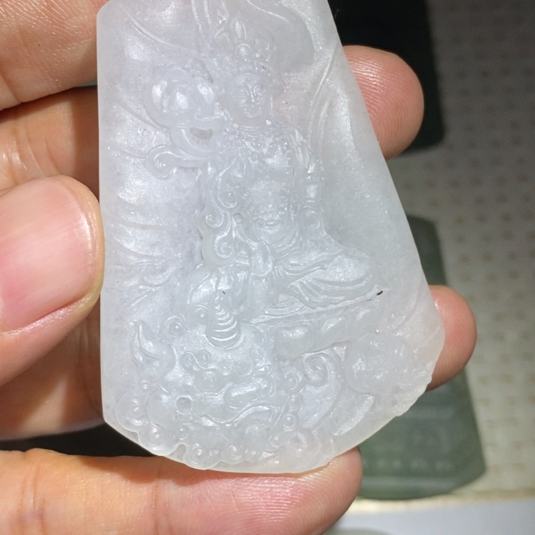 定制翡翠未镶嵌毛货文殊