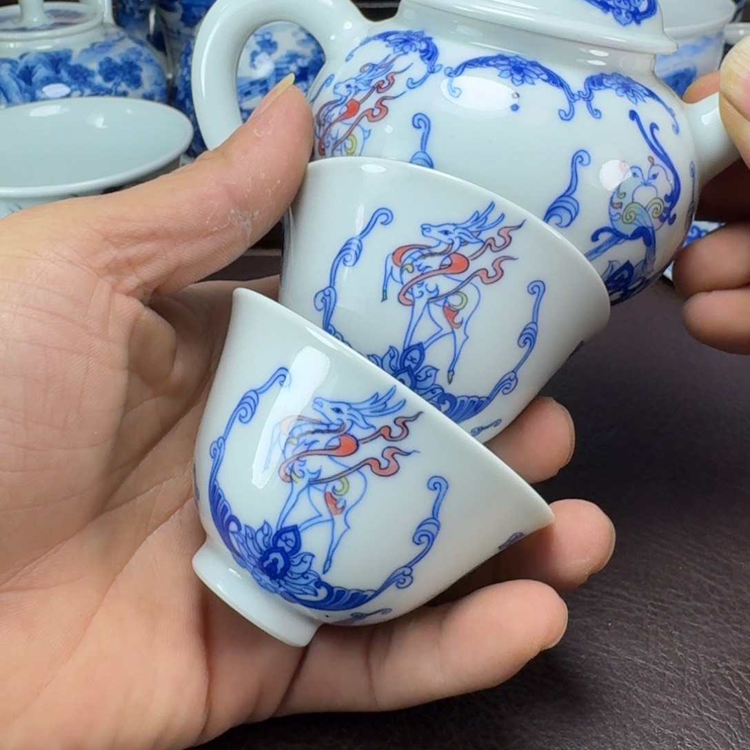 瓷片当代景德镇陶瓷手绘茶具