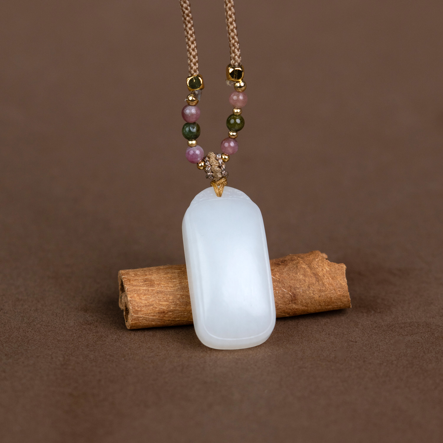 【左氏珠宝】和田玉白玉小平安牌挂件小巧气质百搭0721