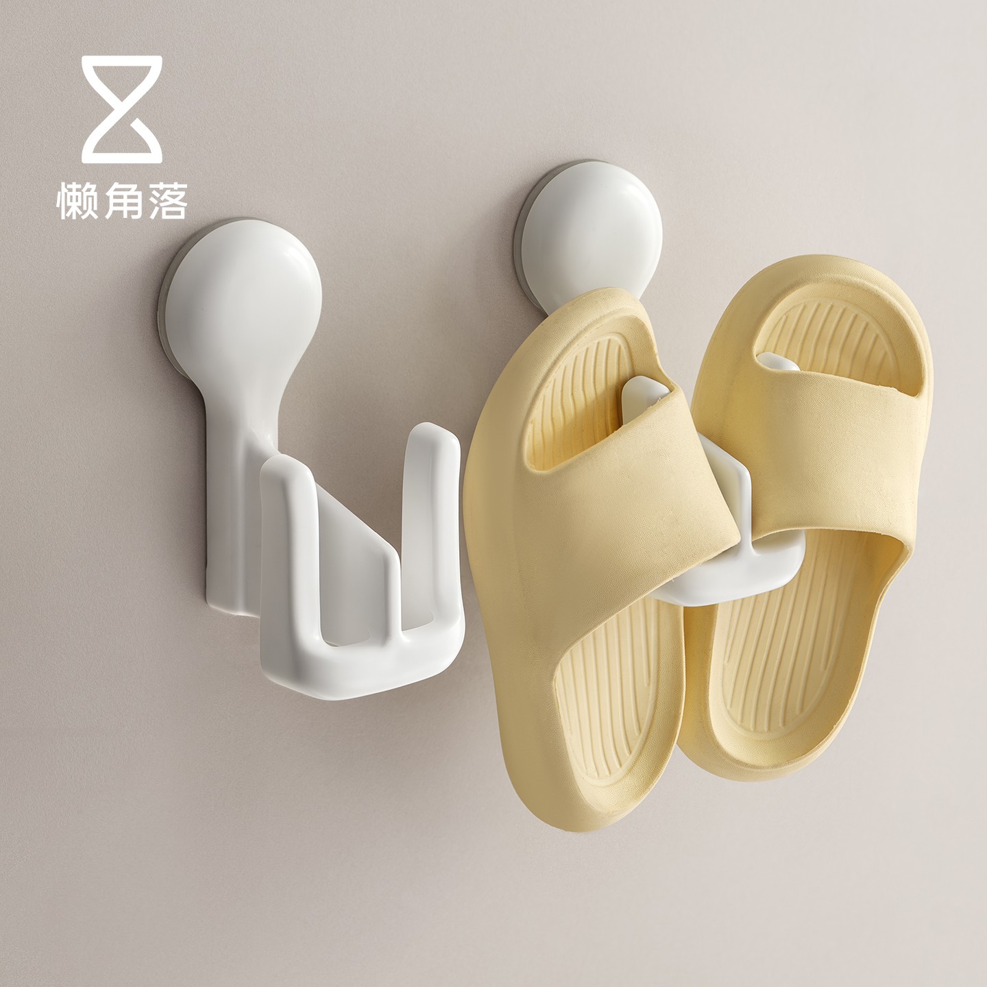 懒角落浴室拖鞋架置物架免打孔壁挂式架子吸盘卫生间沥水专用厕所