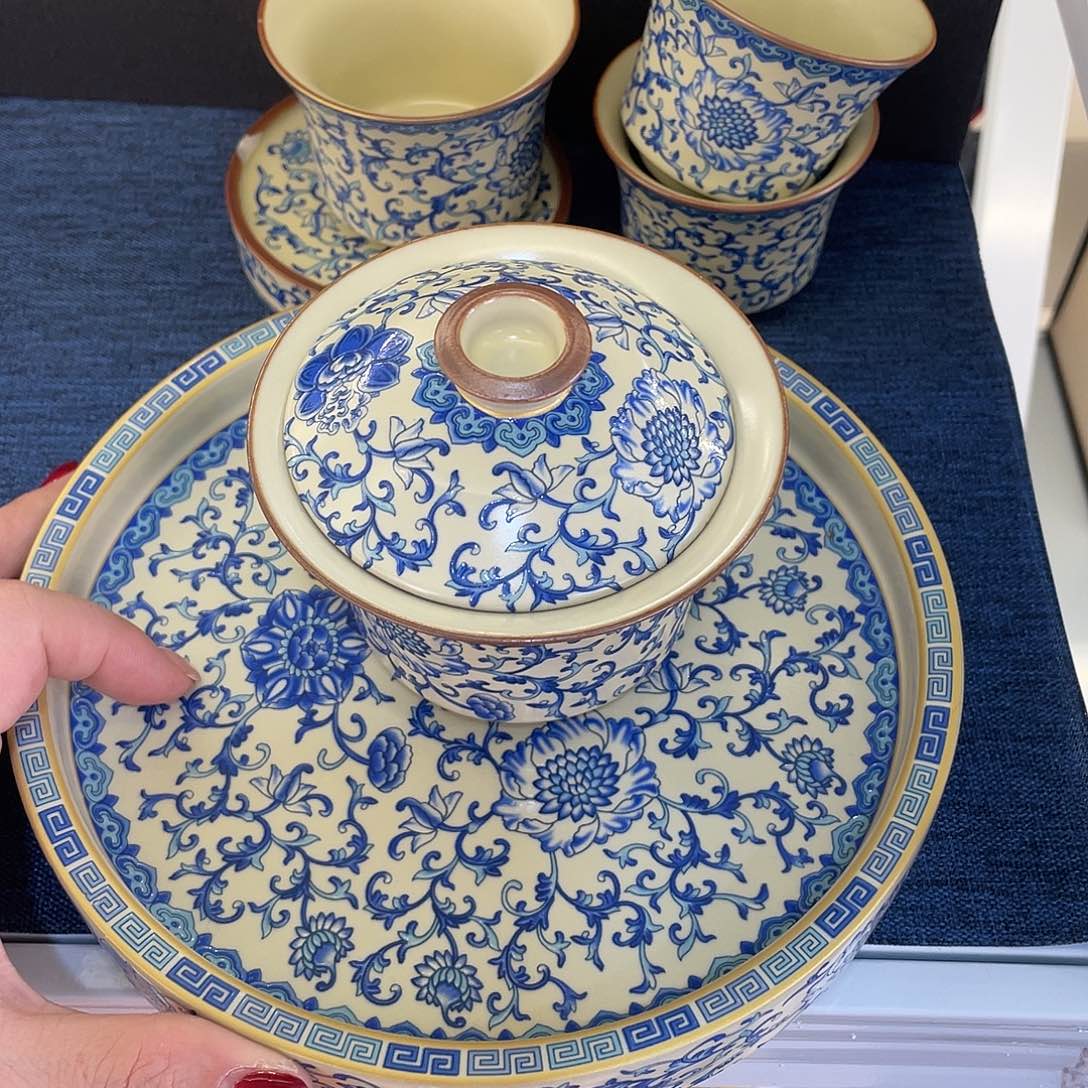 陶景德陶瓷盖碗茶具