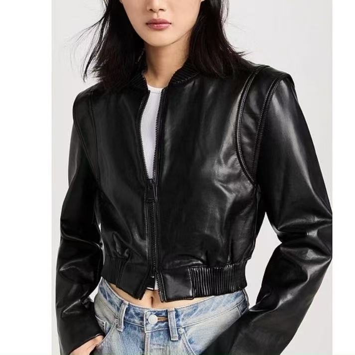 【ZERO】绵羊皮潮奢 女士夹克显瘦短款时尚休闲百搭春秋网红25801