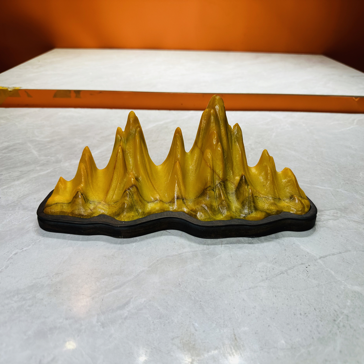 天然中式灵璧石山峰造型鱼缸造型家居观赏摆件尺寸32 11 11