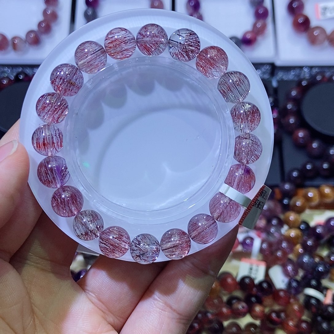 水晶手链未镶嵌粉红10