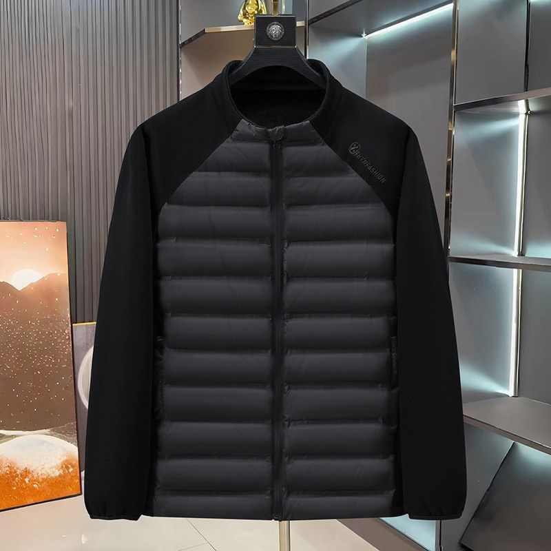 校服神器大码男士轻薄棉衣立领休闲时尚显瘦百搭棉服胖子保暖外套