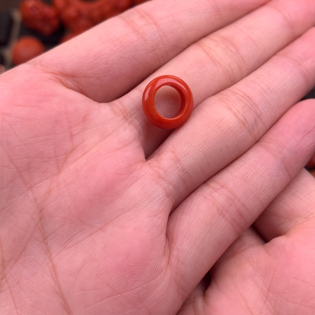 南红玛瑙未镶嵌跑环7+