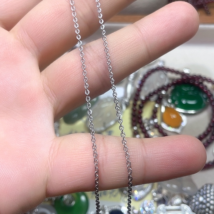 玲***呀坠链均925银珐琅满天星